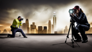 Unveiling the Challenges: Capturing Night Time Photographs as a CSI 2 a crime scene investigator training to take photographs at night outside.