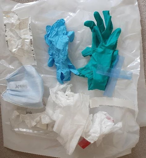 Used plastics and rubber used by crime scene investigators [Copyright: Becci Henderson]