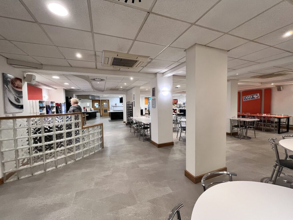 A view inside Reggie's cafeteria situated inside Mitchell Hall Hotel.