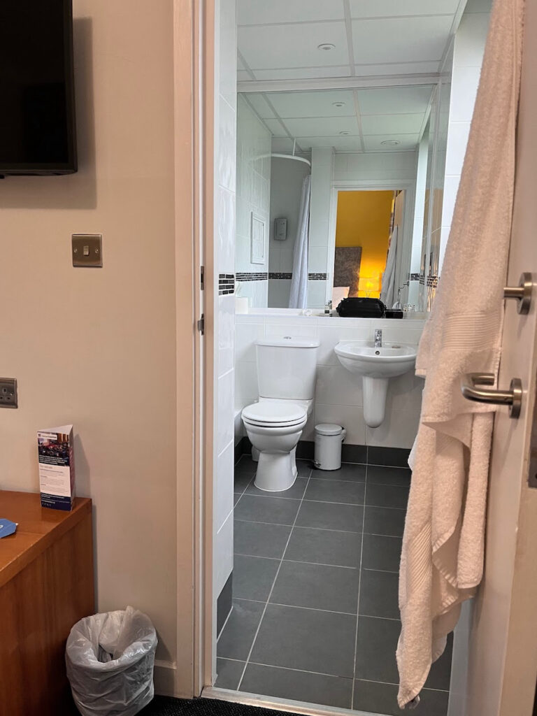 View of a bathroom in one of the bedrooms at Mitchell Hall 