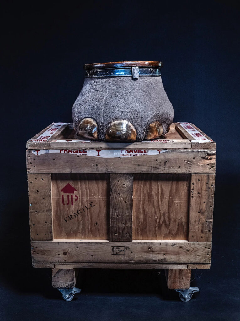 Earth Photo 2026 for Wildlife Crime Forensics 8 britta jaschinski confiscated elephant foot mini bar 114935